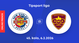 HKM Zvolen - HK Dukla Trenčín: ONLINE prenos zo zápasu 45. kola Tipsport ligy.