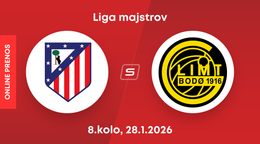 Atlético Madrid - FK Bodö/Glimt: ONLINE prenos zo zápasu 8. kola ligovej fázy Ligy majstrov. 
