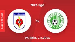 MFK Ružomberok - FC Tatran Prešov: ONLINE prenos zo zápasu 19. kola Niké ligy.