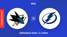 San Jose Sharks - Tampa Bay Lightning: ONLINE prenos zo zápasu NHL.