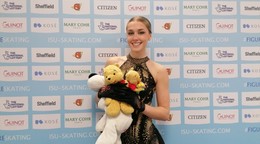 Vanesa Šelmeková po krátkom programe v Sheffielde.