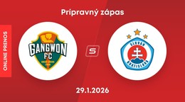 FC Gangwon - ŠK Slovan Bratislava: ONLINE prenos z prípravného zápasu.