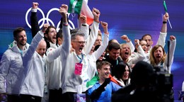 Obrovská radosť Talianov po voľnej jazde Mattea Rizza na ZOH 2026. 