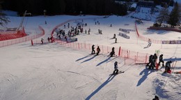 Shadows are cast of personnel along of the course during a race inspection ahead of an alpine ski, women's slalom race, at the 2026 Winter Olympics, in Cortina d'Ampezzo, Italy, Wednesday, Feb. 18, 2026. (AP Photo/Jacquelyn Martin)

- 2026 Winter Olympic Games;Winter Olympic games;Olympic games;Sports;Events;XXV Olympiad;Olympics 2026;Milan Cortina Olympics;Winter Olympics 2026;Milan Cortina Winter Olympics;2026 Milan Cortina Olympic Games;Olympics;Winter Games