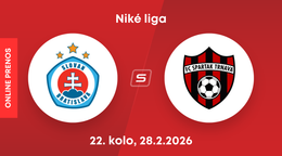 ŠK Slovan Bratislava - FC Spartak Trnava: ONLINE prenos zo zápasu 22. kola Niké ligy.