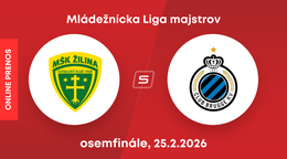 MŠK Žilina - Club Bruggy KV: ONLINE prenos z mládežníckej Ligy majstrov.