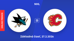 San Jose Sharks - Calgary Flames: ONLINE prenos zo zápasu NHL.