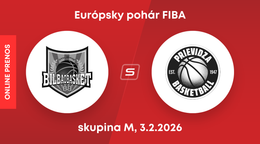 Bilbao Basket - BC Prievidza: LIVE STREAM zo zápasu Európskeho pohára FIBA.