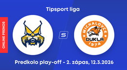 HK Spišská Nová Ves - HK Dukla Michalovce: ONLINE prenos z 2. zápasu predkola play-off Tipsport ligy.