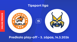 HK Dukla Michalovce - HK Spišská Nová Ves: ONLINE prenos z 3. zápasu predkola play-off Tipsport ligy.
