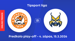 HK Dukla Michalovce - HK Spišská Nová Ves: ONLINE prenos zo 4. zápasu predkola play-off Tipsport ligy.