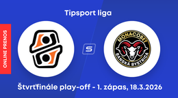 HC Košice - HC MONACObet Banská Bystrica: ONLINE prenos z 1. zápasu štvrťfinále play-off Tipsport ligy.