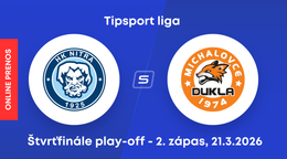HK Nitra - HK Dukla Michalovce: ONLINE prenos z 2. zápasu štvrťfinále play-off Tipsport ligy.