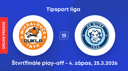 HK Dukla Michalovce - HK Nitra: ONLINE prenos zo 4. zápasu štvrťfinále play-off Tipsport ligy.