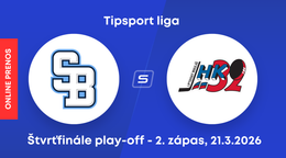 HC Slovan Bratislava - Hk 32 Liptovský Mikuláš: ONLINE prenos z 2. zápasu štvrťfinále play-off Tipsport ligy.