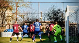 Momentka zo zápasu Jesenské - Hnúšťa.