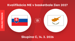 Slovensko - Cyprus: Online prenos zo zápasu kvalifikácie na ME v basketbale žien 2027. 