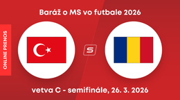 Turecko - Rumunsko: ONLINE prenos zo zápasu baráže o MS 2026
