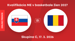Slovensko - Rumunsko: Online prenos zo zápasu kvalifikácie na ME v basketbale žien 2027. 