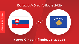 Slovensko - Kosovo: ONLINE prenos zo zápasu baráže o MS 2026