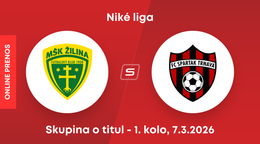 MŠK Žilina - FC Spartak Trnava: ONLINE prenos zo zápasu 1. kola skupiny o titul Niké ligy.