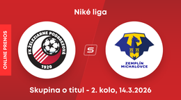 FK Železiarne Podbrezová - MFK Zemplín Michalovce: ONLINE prenos zo zápasu 2. kola skupiny o titul Niké ligy.