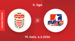MFK Dukla Banská Bystrica - MŠK Považská Bystrica: ONLINE prenos zo zápasu 19. kola II. ligy.
