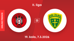 MŠK Púchov - MŠK Žilina B: ONLINE prenos zo zápasu 19. kola II. ligy.