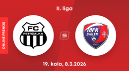 FC Petržalka - MFK Zvolen: ONLINE prenos zo zápasu 19. kola II. ligy.