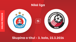 ŠK Slovan Bratislava - FK Železiarne Podbrezová: ONLINE prenos zo zápasu 3. kola skupiny o titul Niké ligy.