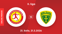 OFK Baník Lehota pod Vtáčnikom - MŠK Žilina B: ONLINE prenos zo zápasu 21. kola II. ligy.