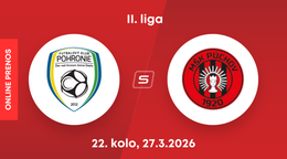 FK Pohronie - MŠK Púchov: ONLINE prenos zo zápasu 22. kola II. ligy.