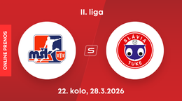 MŠK Považská Bystrica - Slávia TU Košice: ONLINE prenos zo zápasu 22. kola II. ligy.