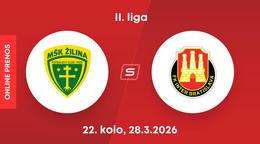 MŠK Žilina B - FK Inter Bratislava: ONLINE prenos zo zápasu 22. kola II. ligy.