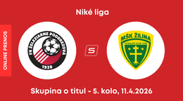 FK Železiarne Podbrezová - MŠK Žilina: ONLINE prenos zo zápasu 5. kola skupiny o titul Niké ligy.