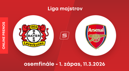 Leverkusen - Arsenal: ONLINE prenos zo zápasu osemfinále Ligy majstrov. 