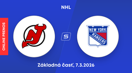 New Jersey Devils - New York Rangers: ONLINE prenos zo zápasu NHL.