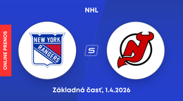 New York Rangers - New Jersey Devils: ONLINE prenos zo zápasu NHL.