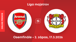 Arsenal - Leverkusen: ONLINE prenos z druhého zápasu osemfinále Ligy majstrov. 