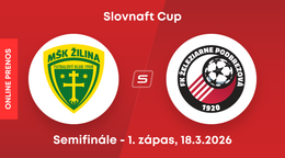 Žilina - Podbrezová: ONLINE prenos z prvého zápasu semifinále Slovnaft Cupu. 