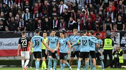 Na snímke radosť hráčov Slovana.