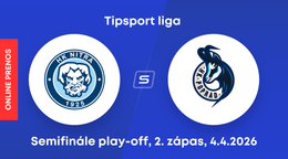 HK Nitra - HK Poprad: ONLINE prenos z 2. zápasu semifinále play-off Tipsport ligy.
