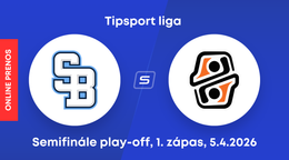 HC Slovan Bratislava - HC Košice: ONLINE prenos z 1. zápasu semifinále play-off Tipsport ligy.