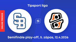 HC Slovan Bratislava - HC Košice: ONLINE prenos z 5. zápasu semifinále play-off Tipsport ligy.
