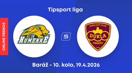 HC 19 Humenné - HK Dukla Trenčín: ONLINE prenos z 10. kola baráže o Tipsport ligu.