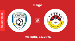 FK Pohronie - MFK Tatran Liptovský Mikuláš: ONLINE prenos zo zápasu 28. kola II. ligy.