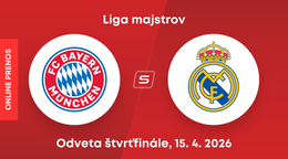 Bayern Mníchov - Real Madrid: ONLINE prenos z odvetného zápasu štvrťfinále Ligy majstrov. 