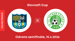 FC Košice - Tatran Prešov: ONLINE prenos z odvetného zápasu semifinále Slovnaft Cupu.