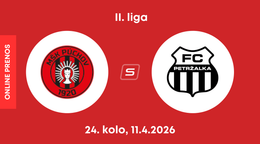 MŠK Púchov - FC Petržalka: ONLINE prenos zo zápasu 24. kola II. ligy.