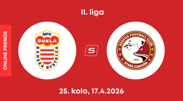 MFK Dukla Banská Bystrica - Stará Ľubovňa Redfox Football Club: ONLINE prenos zo zápasu 25. kola II. ligy.